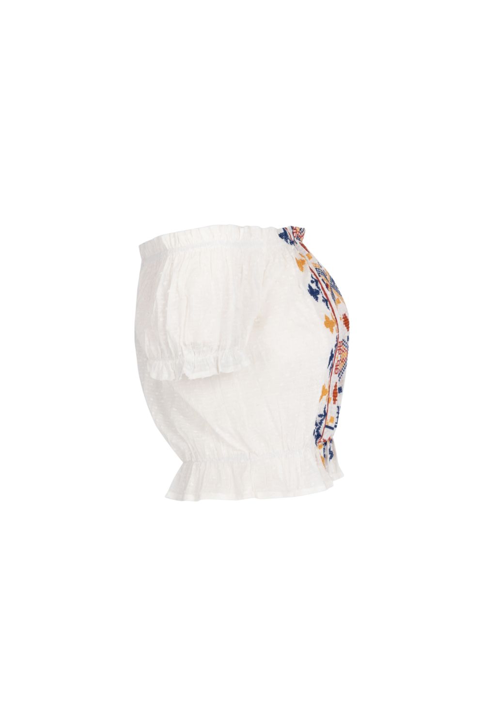 Embroidery Off Shoulder Crop Top #152776 sold by Goodnight Macaroon product image thumbnail 3