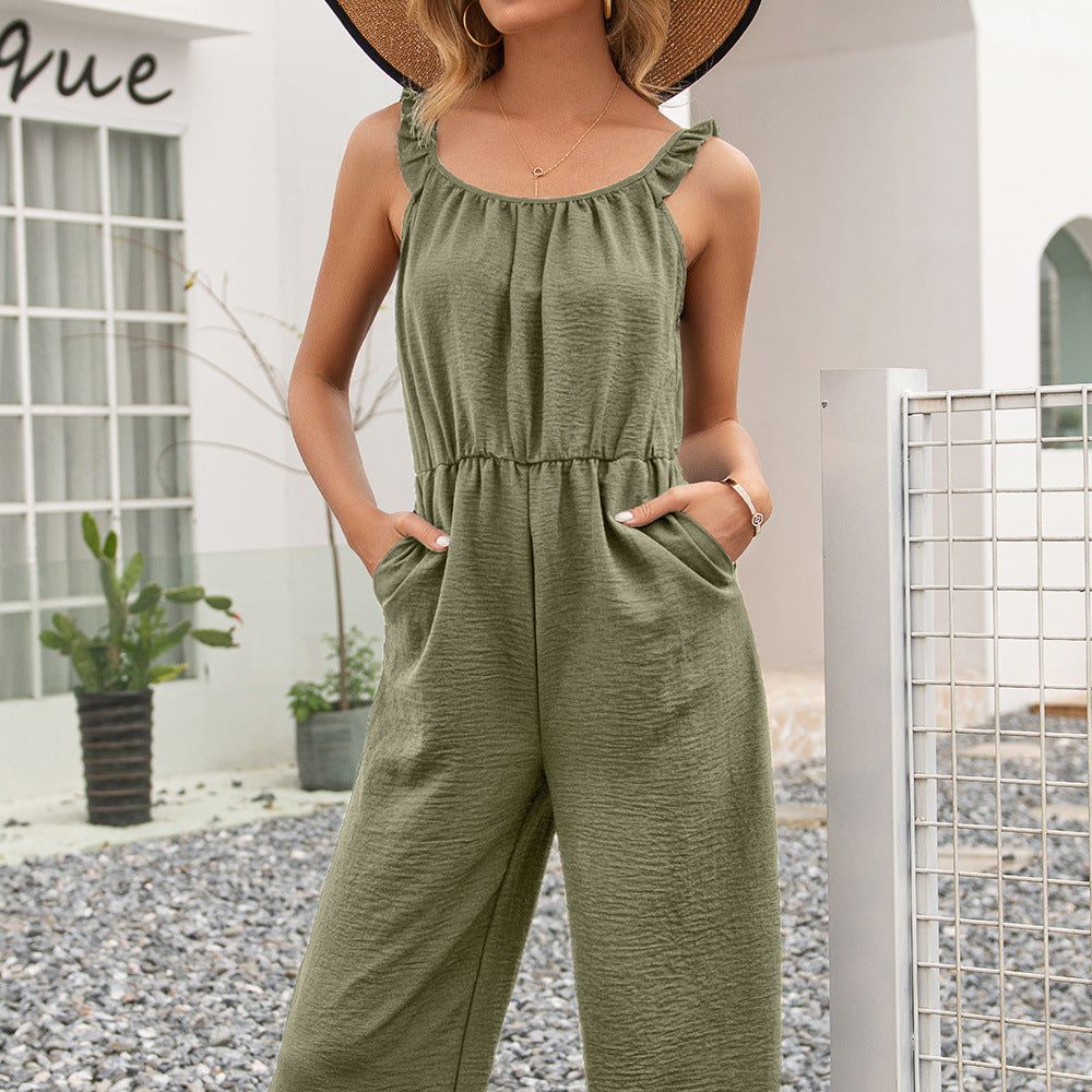 'Fionna' Sleeveless Cropped Jumpsuit #12095 sold by Goodnight Macaroon product image thumbnail 10
