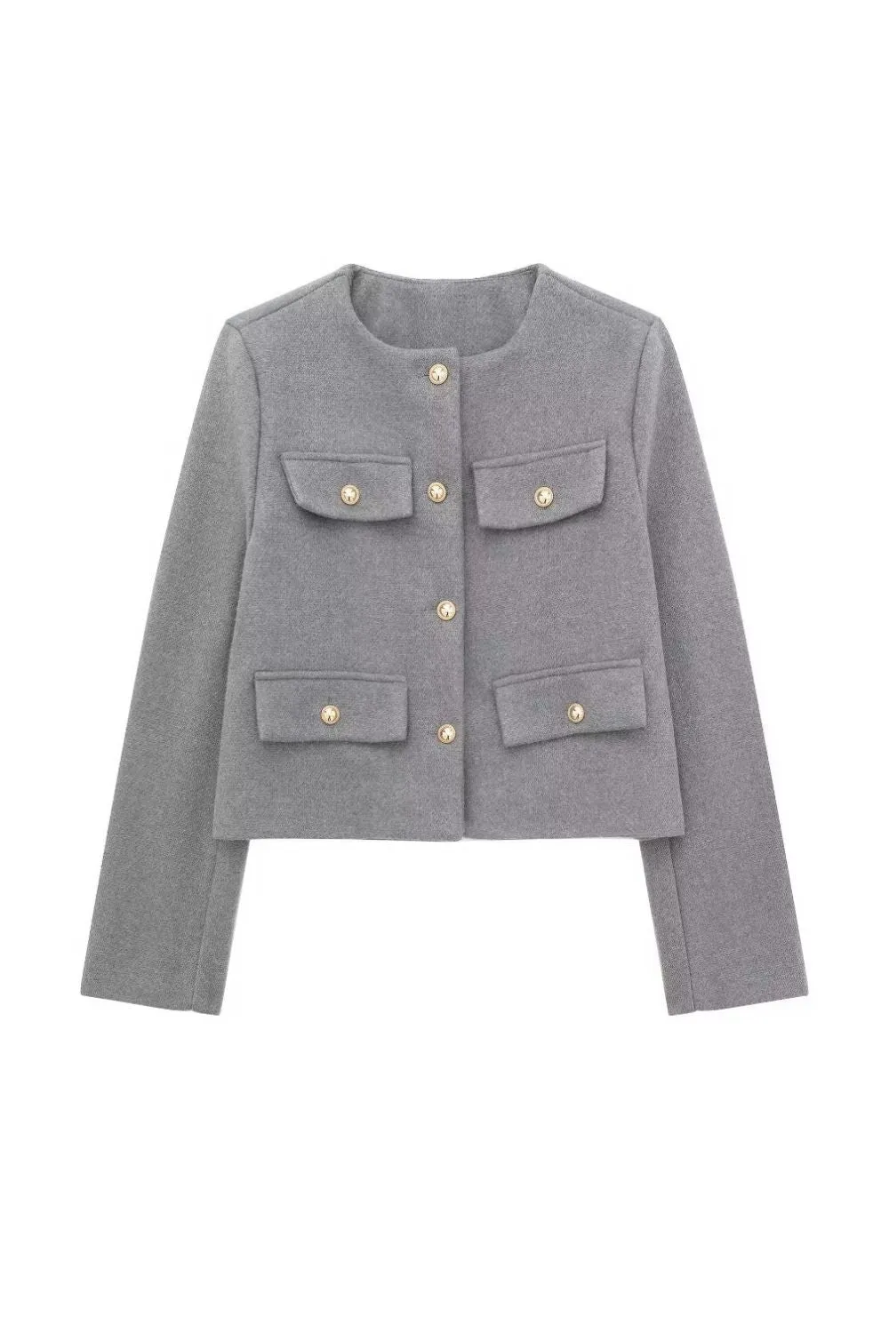 ‘Zoe’Flap-Decorated Pocket Coat sold by Goodnight Macaroon
