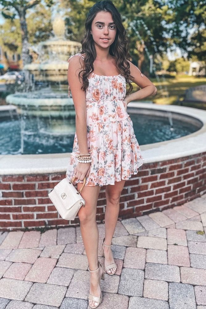 Floral Ruffled Dress #154616 sold by Goodnight Macaroon product image thumbnail 3