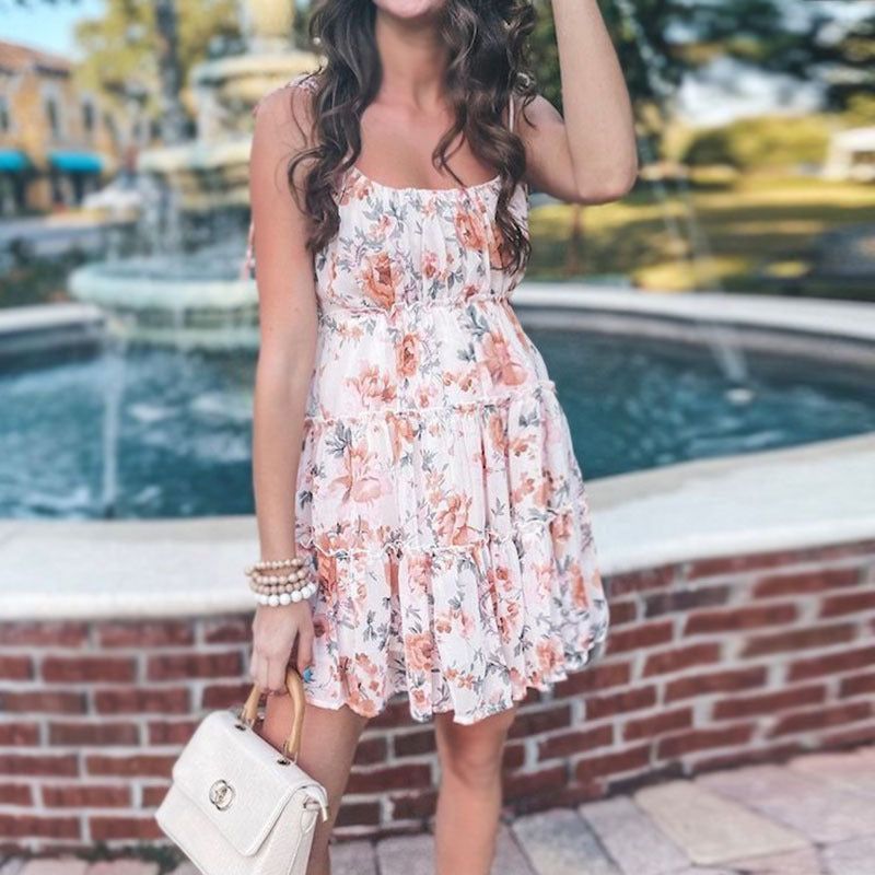 Floral Ruffled Dress #154616 sold by Goodnight Macaroon