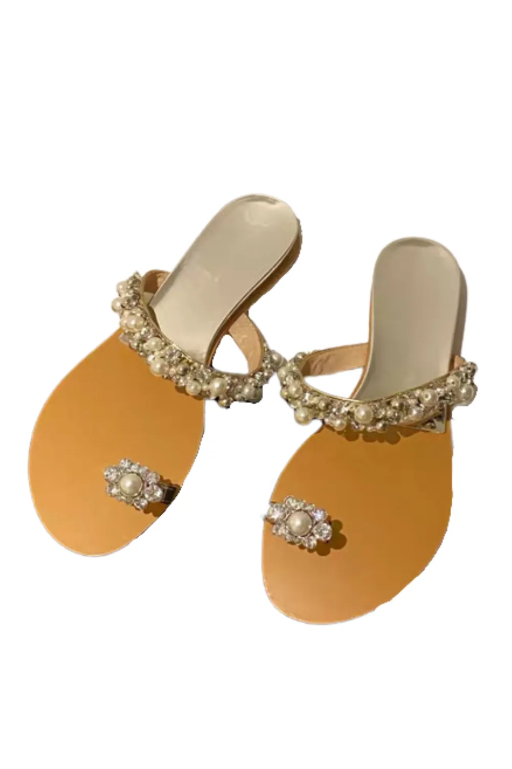 'Isabella' Rhinestones Open-Toe Flat Sandals (3 Colors) sold by Goodnight Macaroon product image thumbnail 3