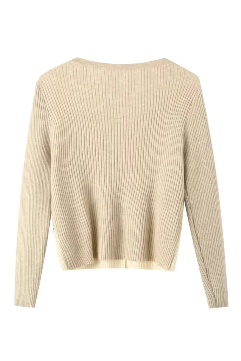 'Liza' V-Neck Ribbed-Knit Cardigan (3 Colors) sold by Goodnight Macaroon product image thumbnail 4