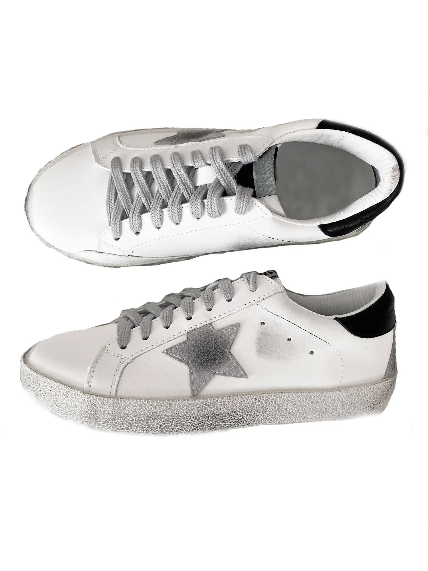 'Vanessa' Sequinned Star Distressed Sneakers (6 Colors) sold by Goodnight Macaroon