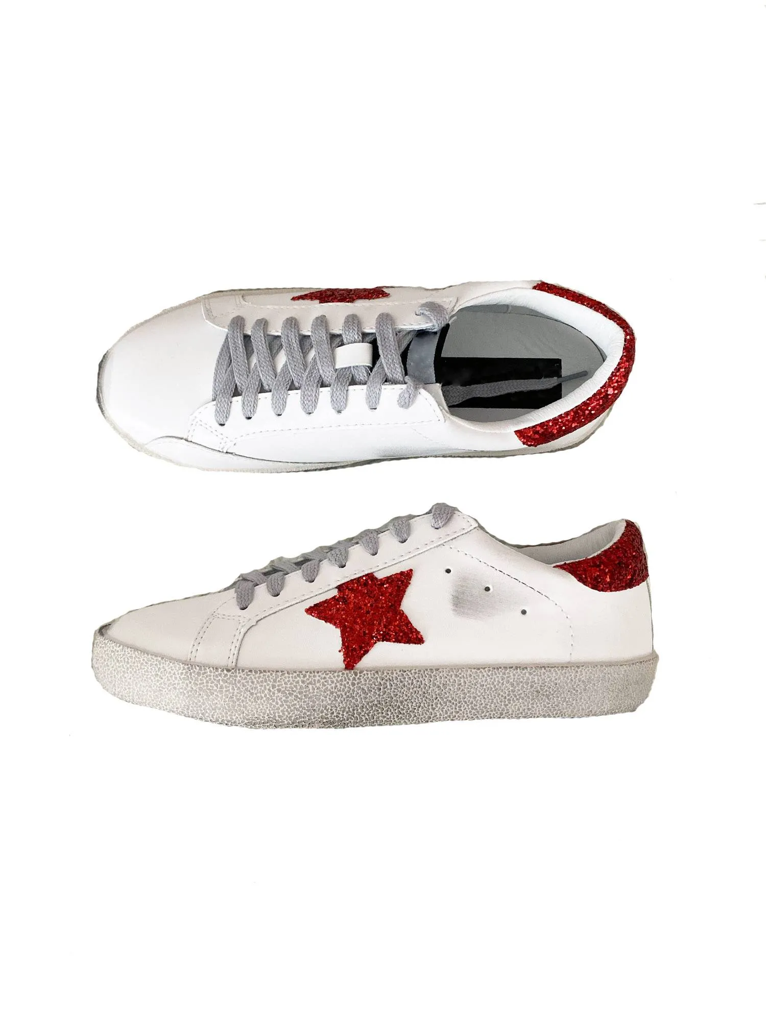 'Vanessa' Sequinned Star Distressed Sneakers (6 Colors) sold by Goodnight Macaroon product image thumbnail 2