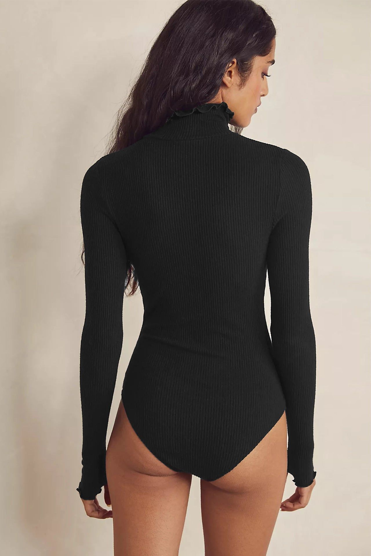 High Collar Rib Bodysuit #145313 sold by Goodnight Macaroon product image thumbnail 2