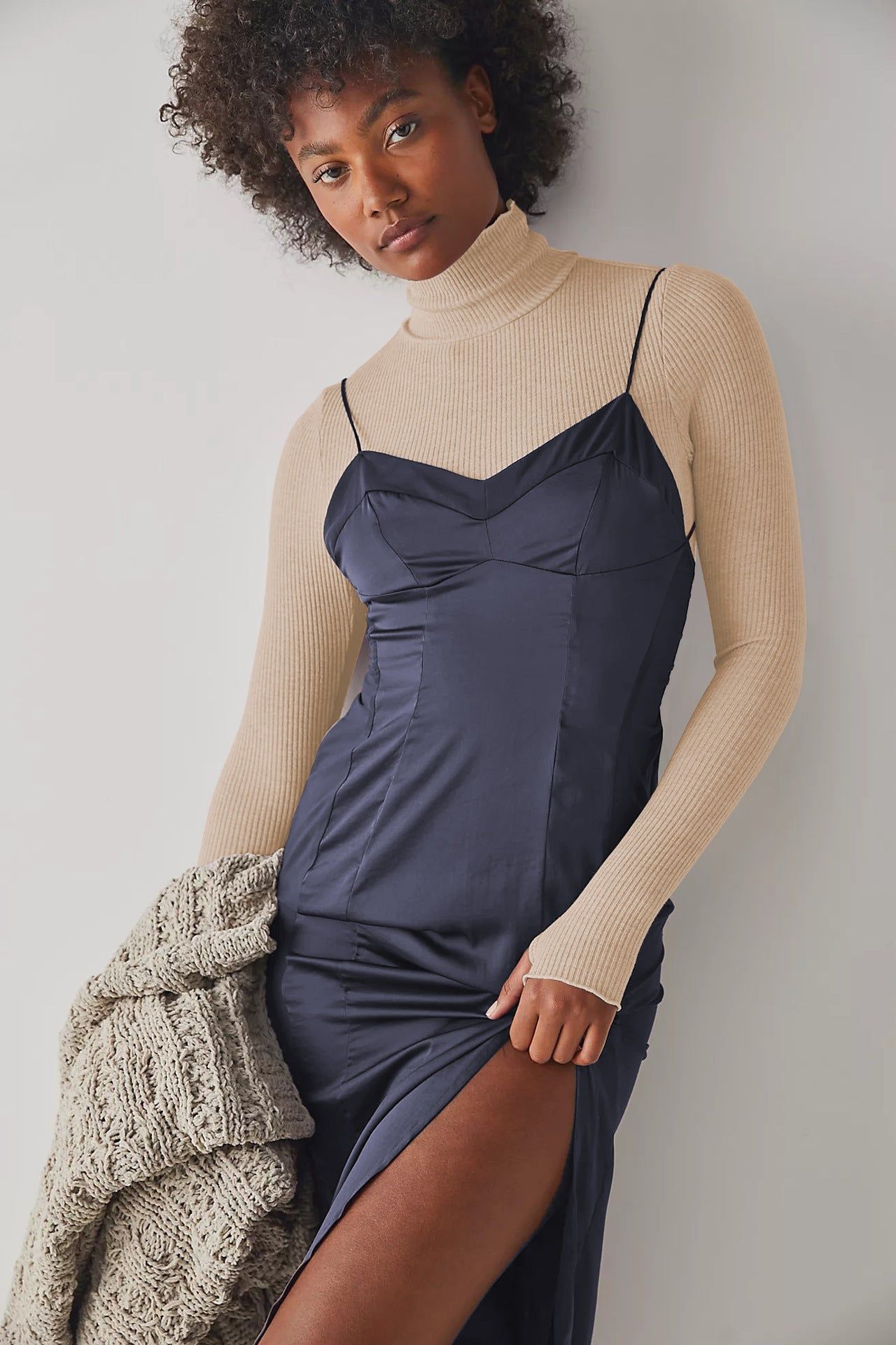 High Collar Rib Bodysuit #145313 sold by Goodnight Macaroon product image thumbnail 5
