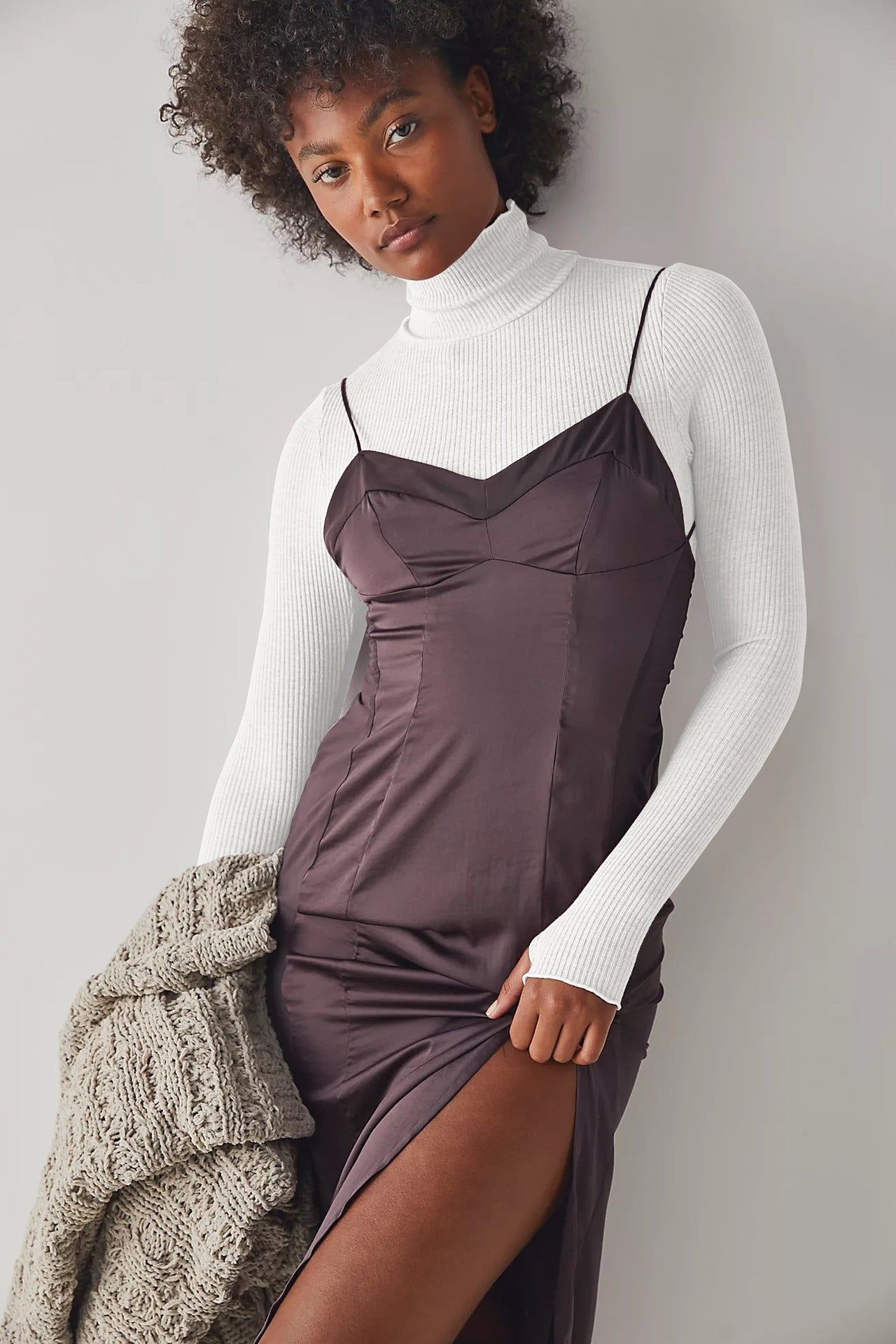 High Collar Rib Bodysuit #145313 sold by Goodnight Macaroon product image thumbnail 8