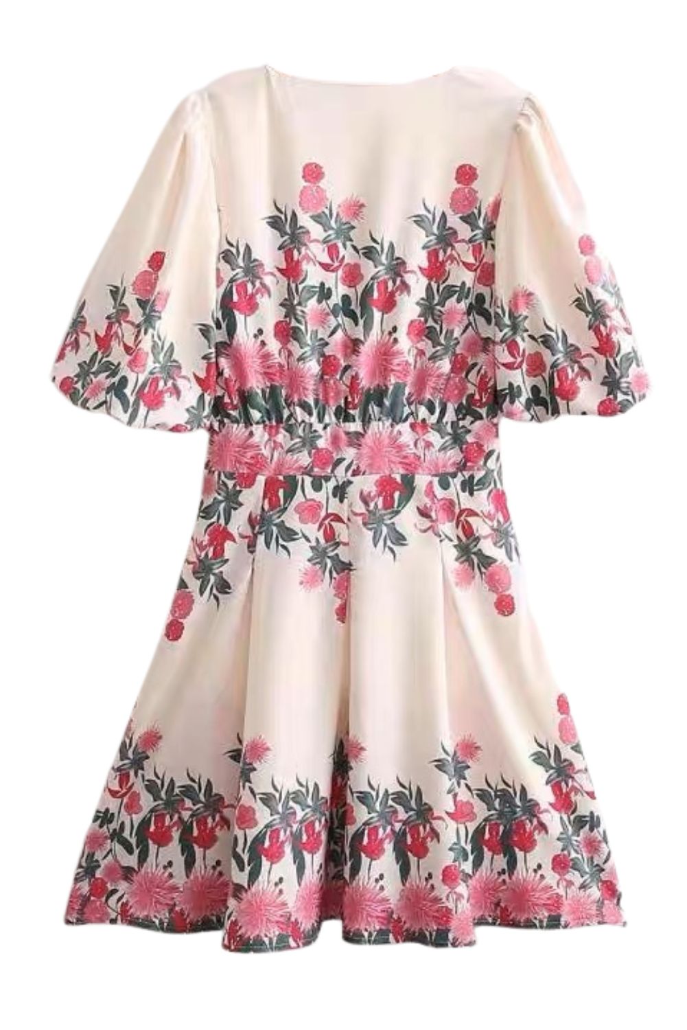 'Roselle' Floral Print V-neck Dress #124260 sold by Goodnight Macaroon product image thumbnail 2