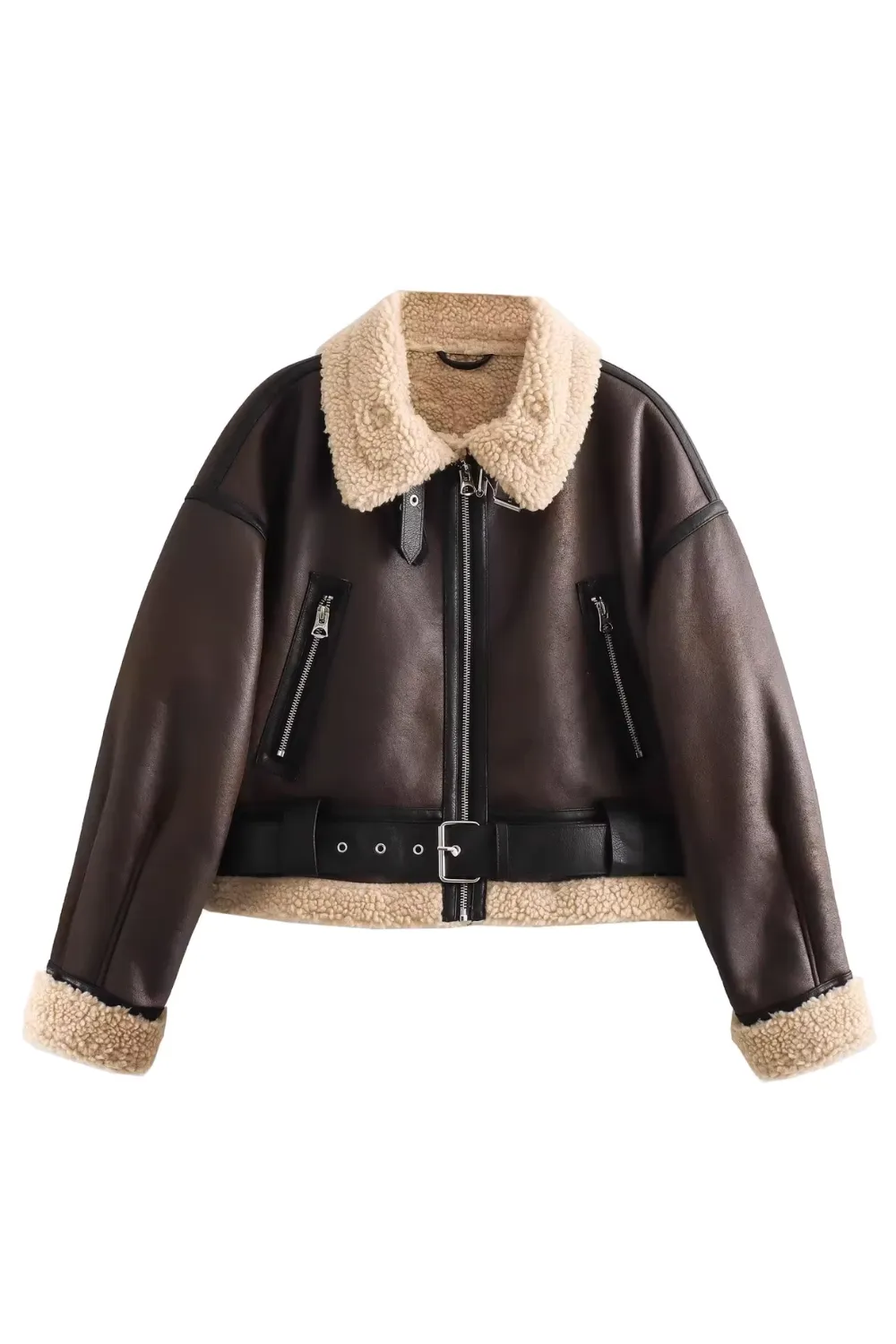 'Sharon' Fleeced Short Jacket sold by Goodnight Macaroon