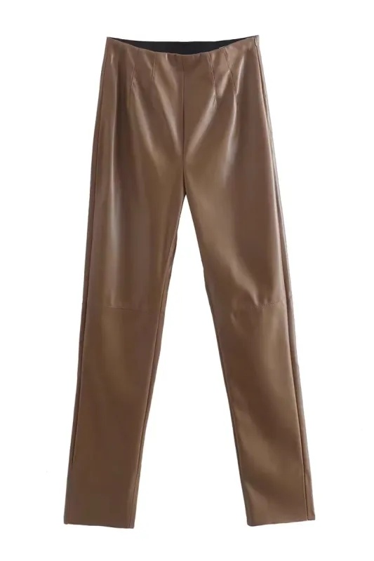 'Harlyn' Slim-Fit Faux Leather Leggings (2 Colors) sold by Goodnight Macaroon