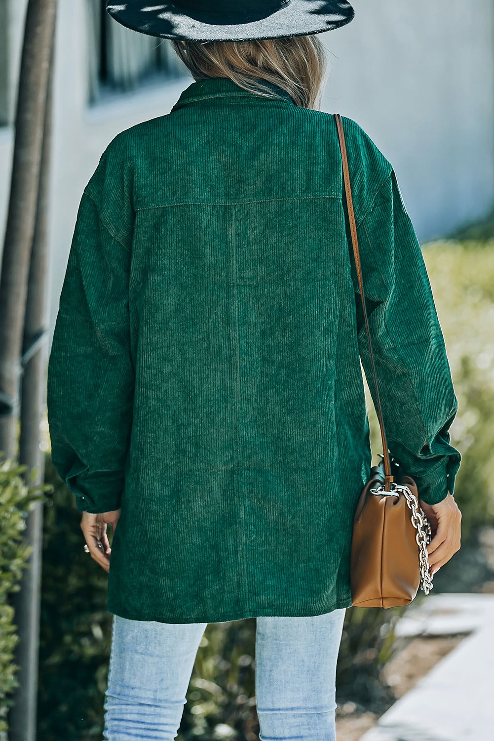 Corduroy Pocketed Longline Shacket sold by Goodnight Macaroon product image thumbnail 2