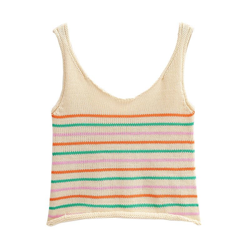 'Winkie' Stripe Sleeveless Knitted Top & Shorts #187442 sold by Goodnight Macaroon product image thumbnail 2