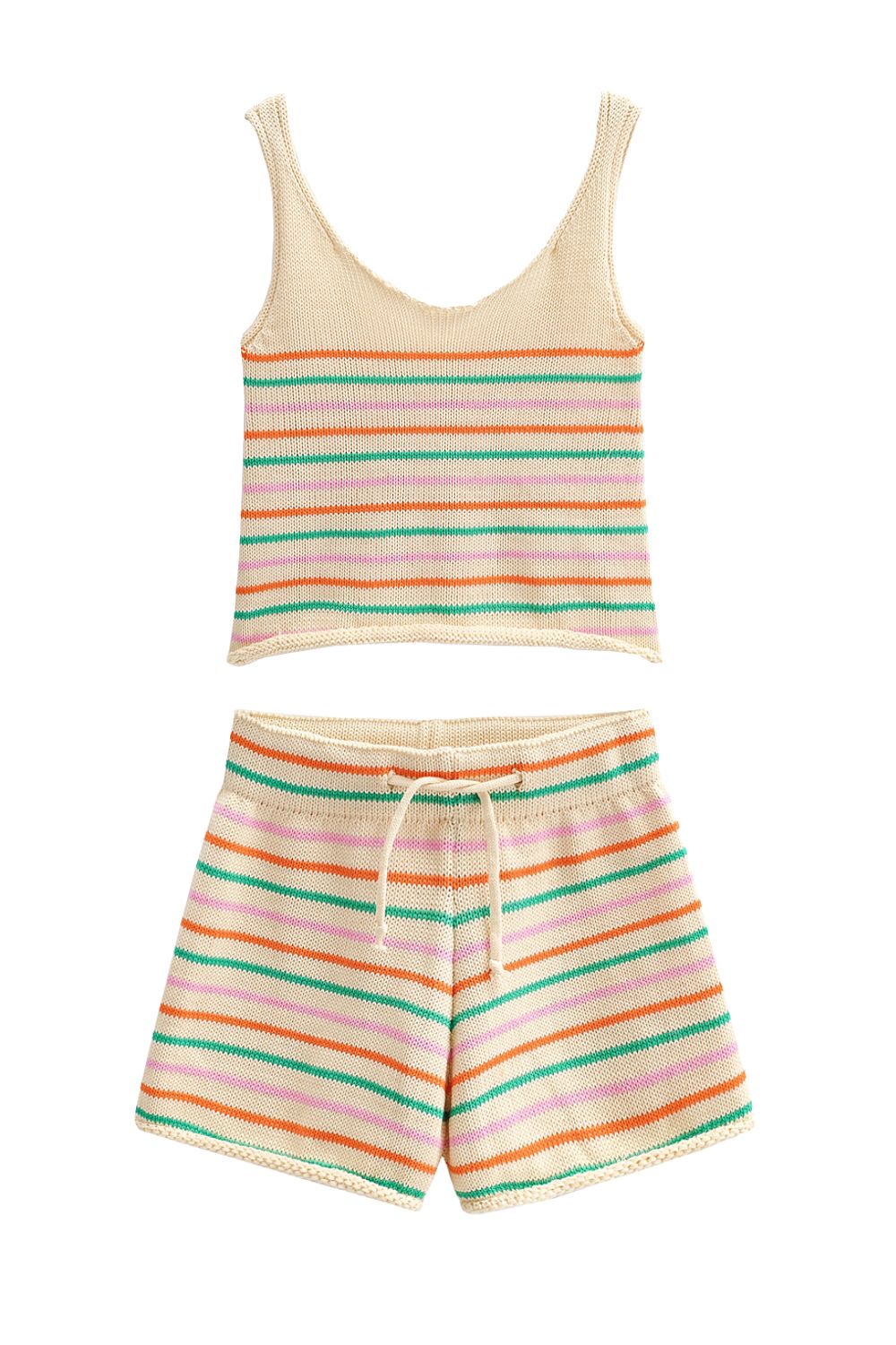 'Winkie' Stripe Sleeveless Knitted Top & Shorts #187442 sold by Goodnight Macaroon