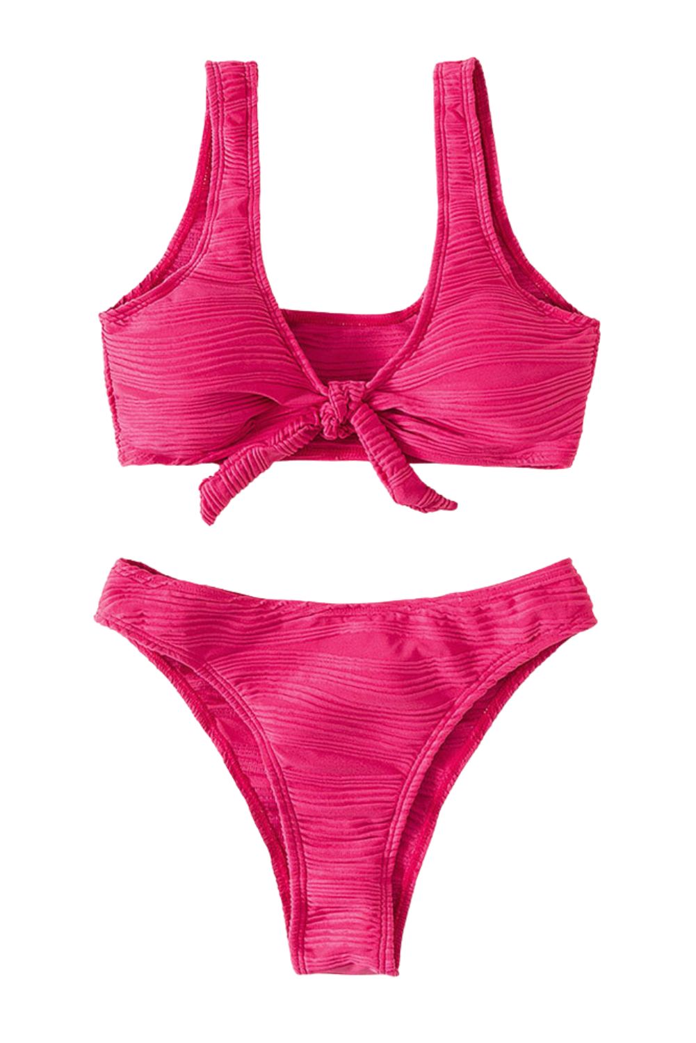 Textured Tie-Front Bikini #164960 sold by Goodnight Macaroon product image thumbnail 2
