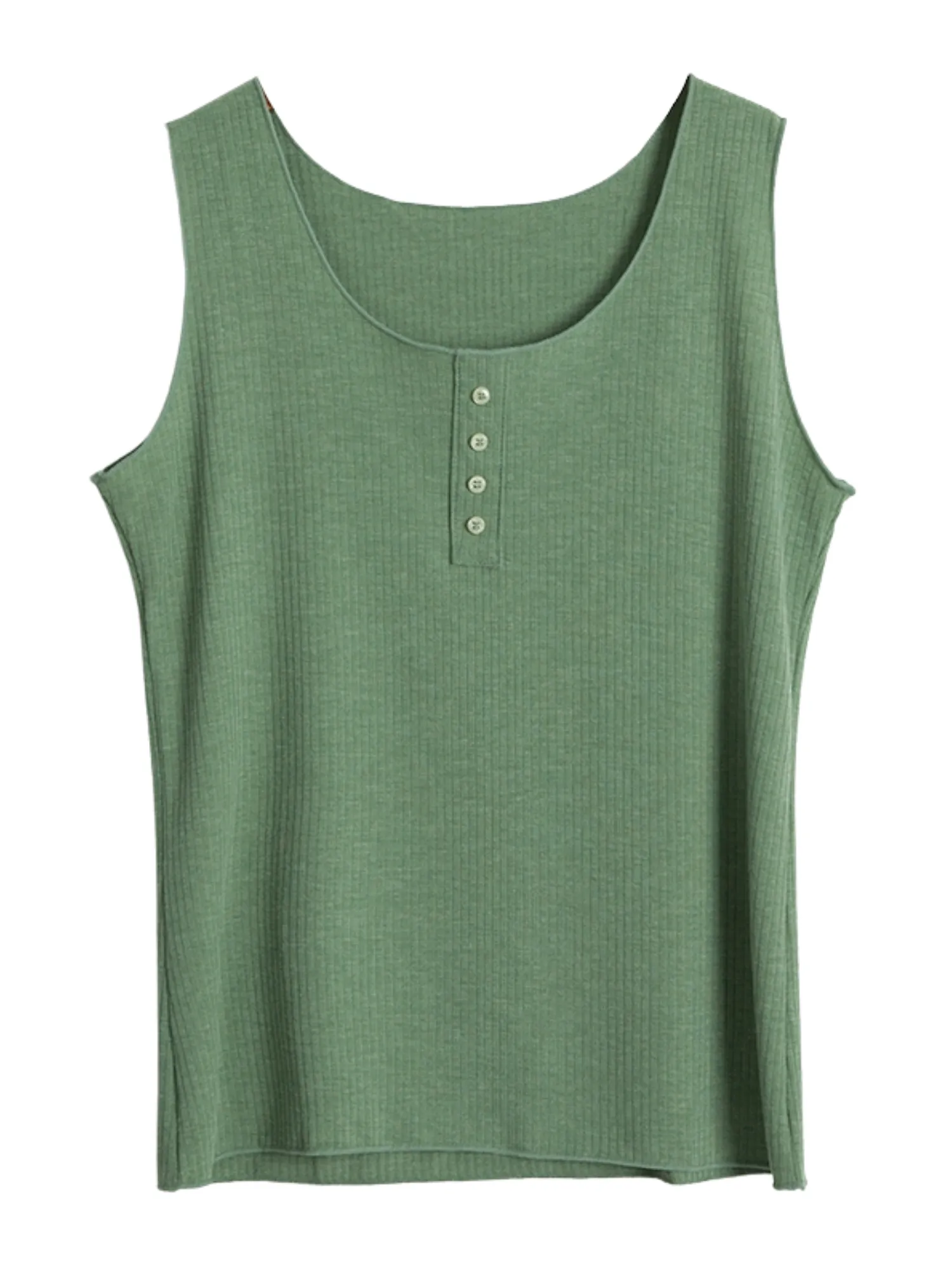 'Michelle' Ribbed Buttoned Tank Top (6 Colors) sold by Goodnight Macaroon