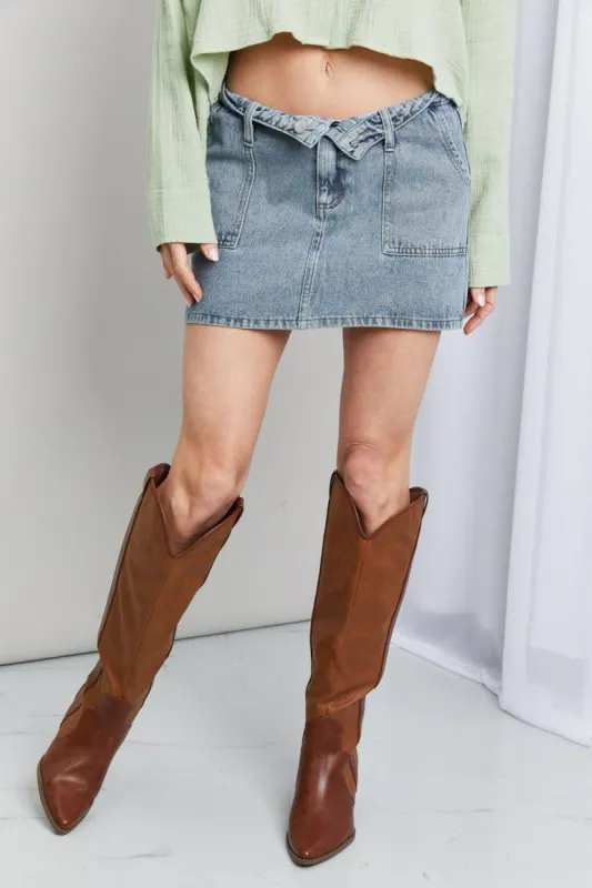 Gilli Denim Mini Skirt with Pockets sold by Goodnight Macaroon