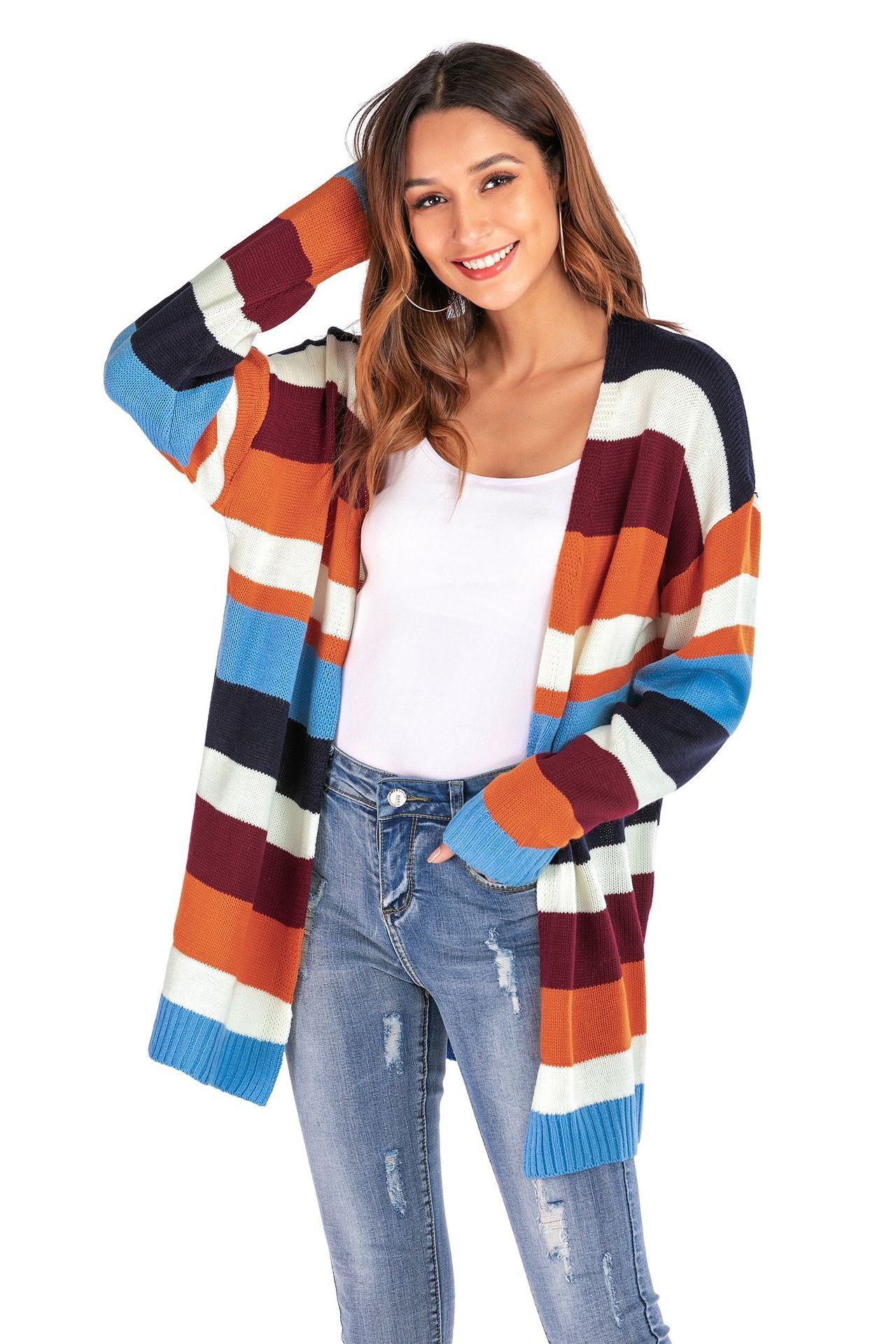 Stripe Knitted Cardigan #164640 sold by Goodnight Macaroon product image thumbnail 3