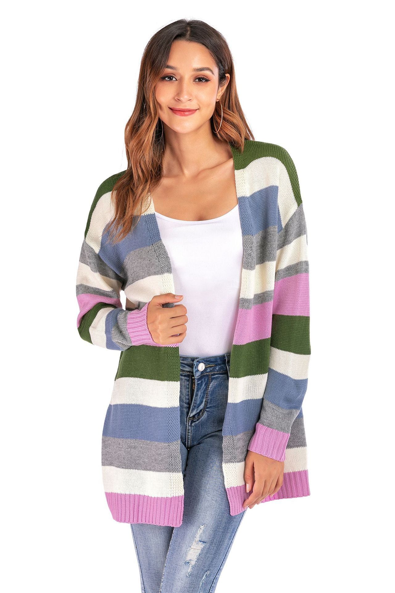 Stripe Knitted Cardigan #164640 sold by Goodnight Macaroon product image thumbnail 4