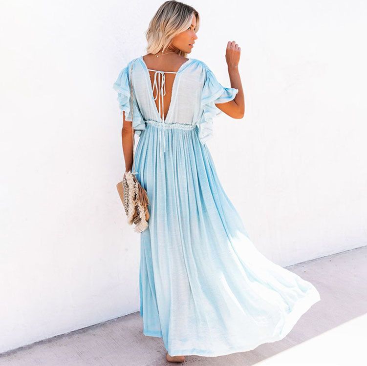 Loose Backless Maxi Dress #19500 sold by Goodnight Macaroon product image thumbnail 5