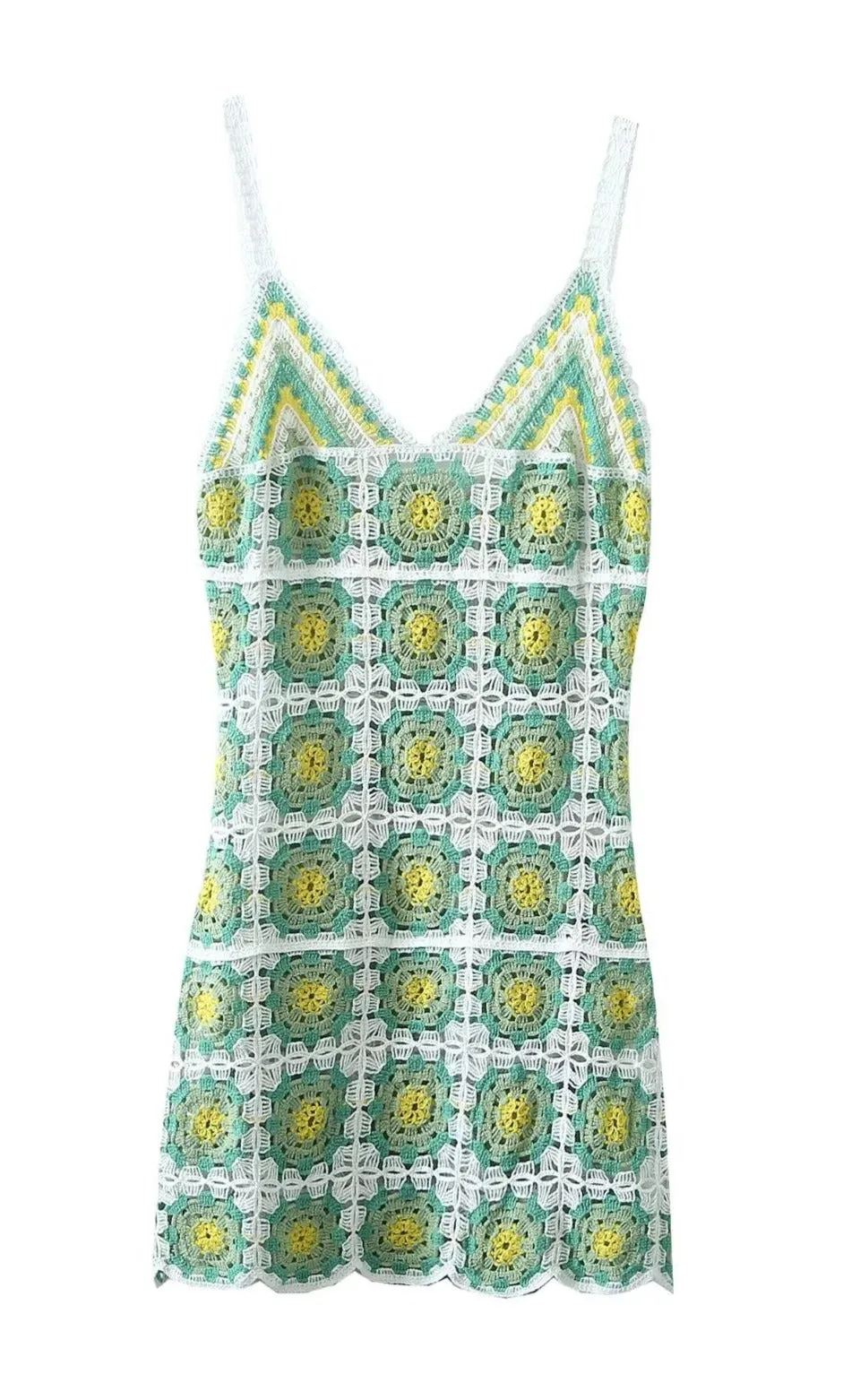 'Fabienne' Boho Handmade Crochet Strap Mini Dress sold by Goodnight Macaroon product image thumbnail 3