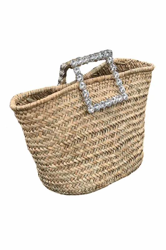 'Vivienne' hand-Woven Large Straw Tote Bag sold by Goodnight Macaroon