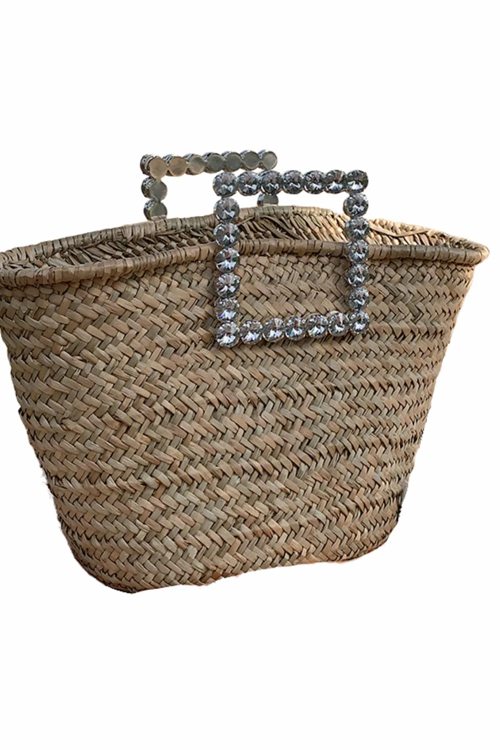 'Vivienne' hand-Woven Large Straw Tote Bag sold by Goodnight Macaroon product image thumbnail 2