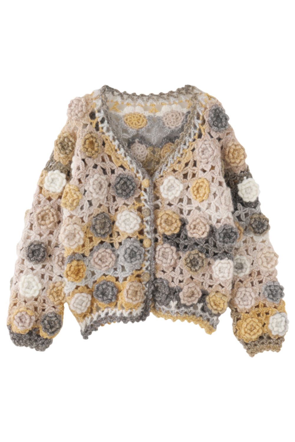 'Bella' Hand-Knitted Hollow Cardigan (2 Colors) sold by Goodnight Macaroon product image thumbnail 2