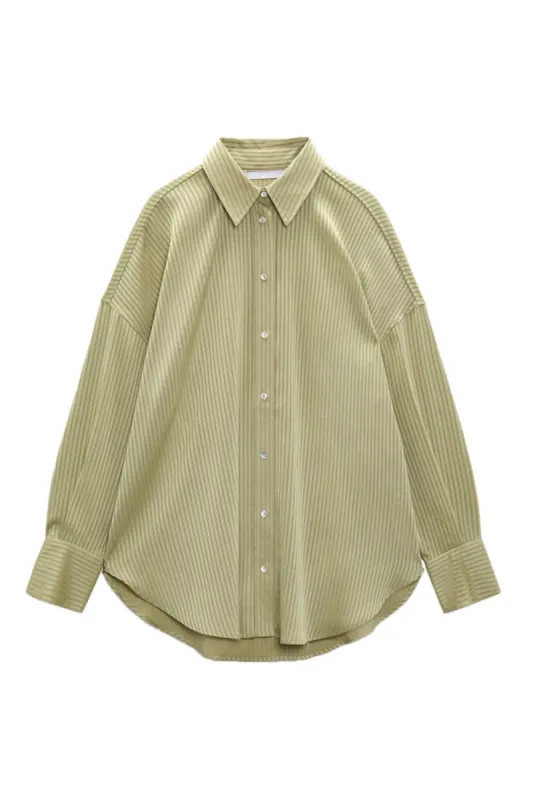 'Bella' Stripe Long-Sleeved Collared Shirt sold by Goodnight Macaroon