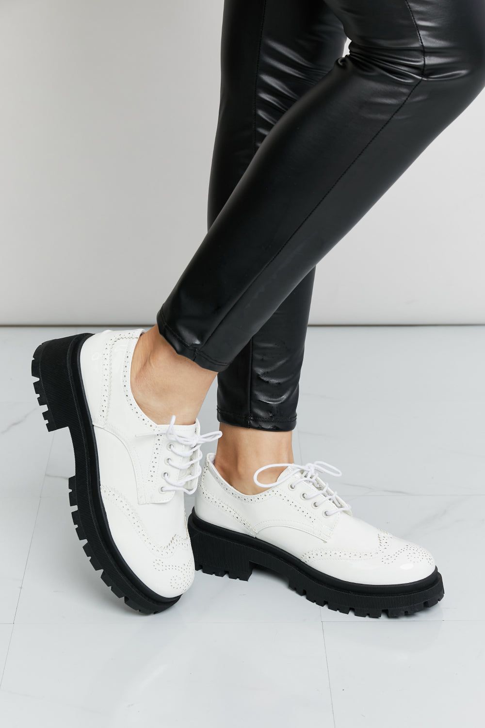 'Eula' Lace-Up Round Neck Shoes sold by Goodnight Macaroon product image thumbnail 3