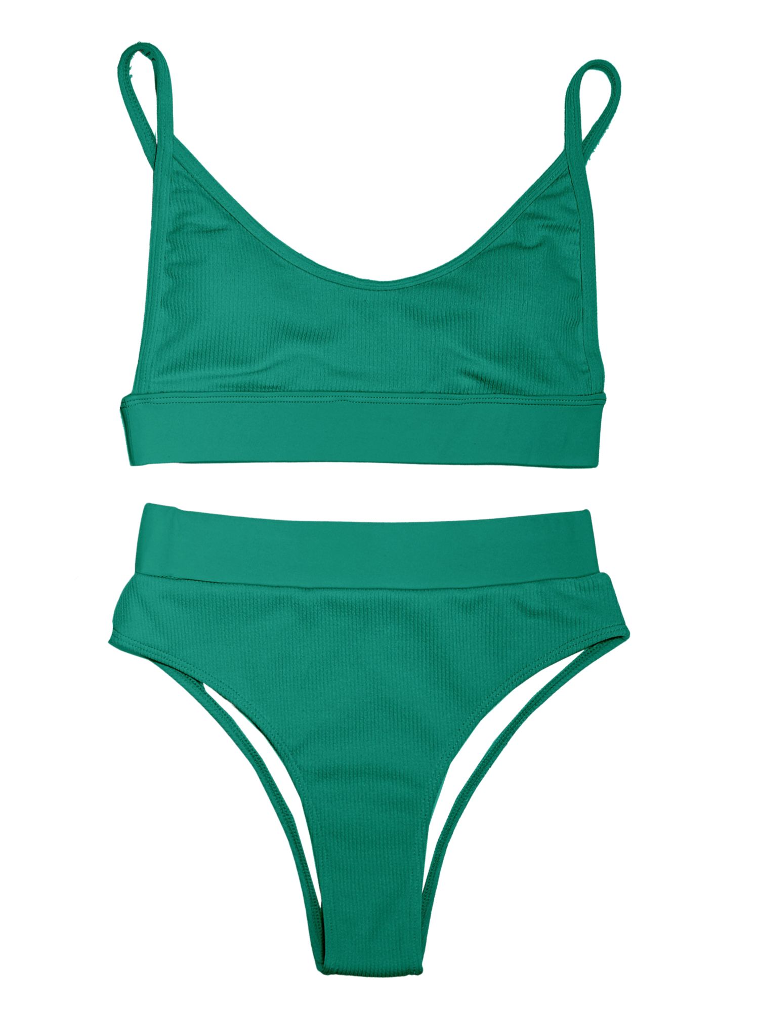'Anika' Ribbed High Waist Bikini (3 Colors) sold by Goodnight Macaroon product image thumbnail 3