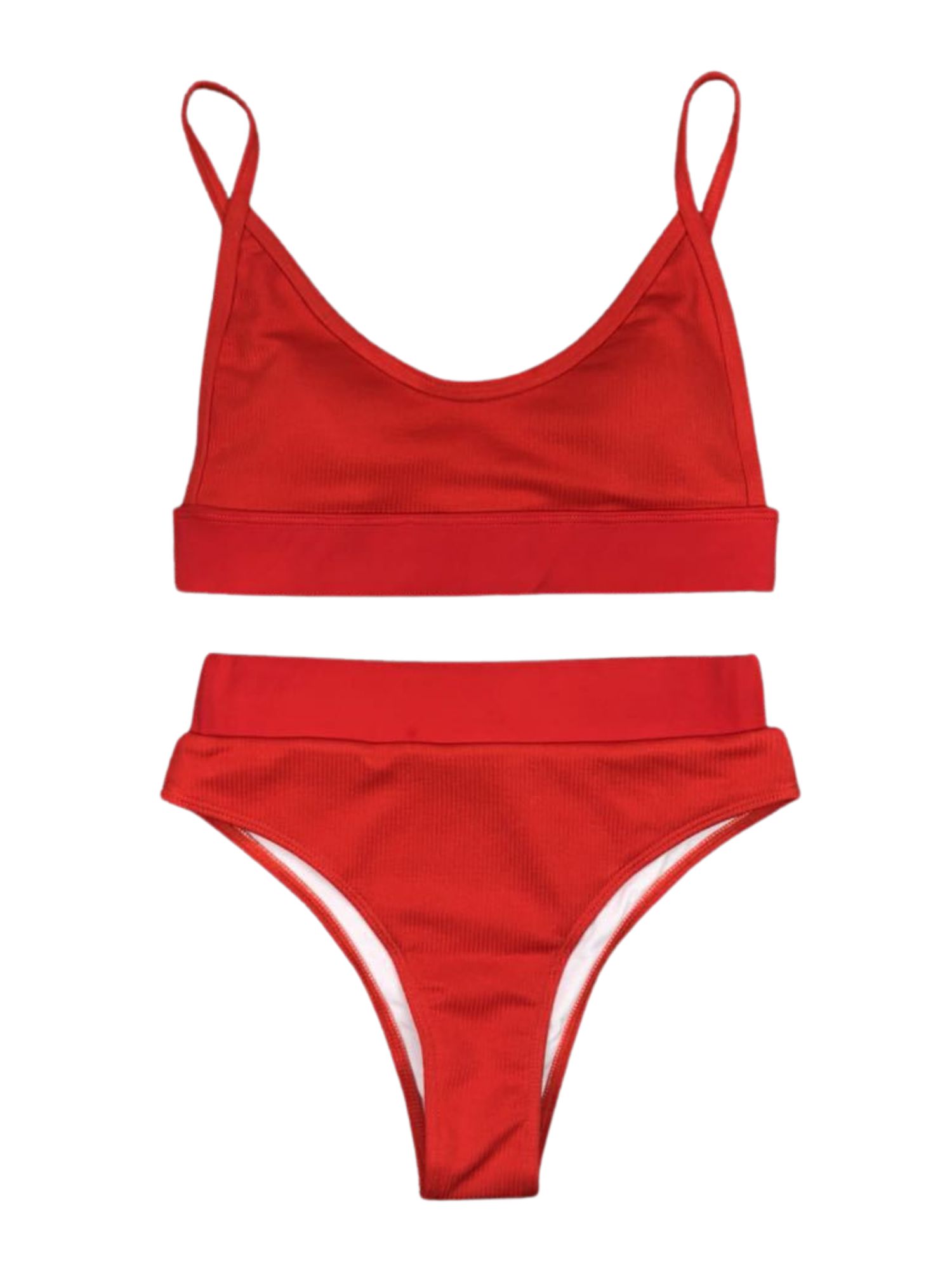 'Anika' Ribbed High Waist Bikini (3 Colors) sold by Goodnight Macaroon