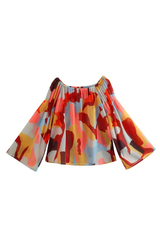 'Kate' Off-Shoulder Wide Sleeves Blouse made by Goodnight Macaroon