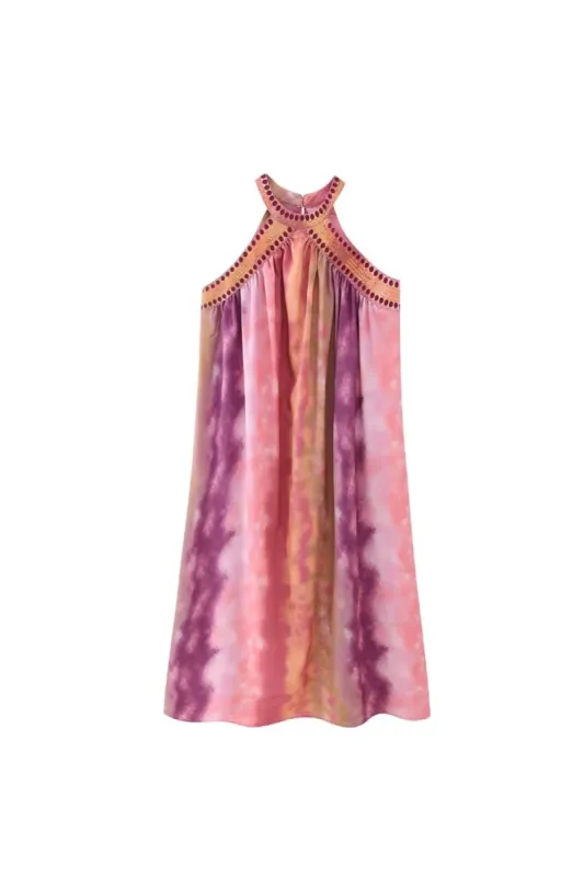 ‘Millie' Beaded Embellished Tie-Dye Dress sold by Goodnight Macaroon