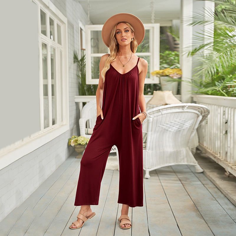 'Aileen' Sleeveless Wide Leg Jumpsuit #181489 sold by Goodnight Macaroon product image thumbnail 8