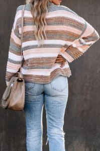 'Ariah' Crewneck Color Block Sweater sold by Goodnight Macaroon