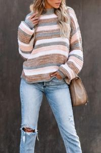 'Ariah' Crewneck Color Block Sweater sold by Goodnight Macaroon