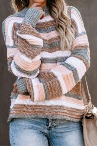 'Ariah' Crewneck Color Block Sweater sold by Goodnight Macaroon