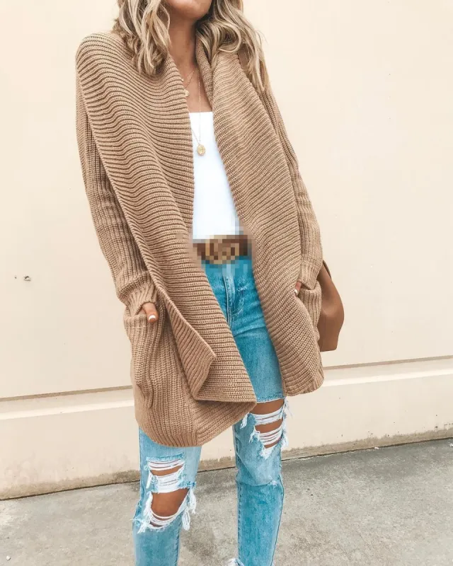 2022 Autumn Winter Knitted plus Size Cardigan Sweater Coat made by Goodnight Macaroon