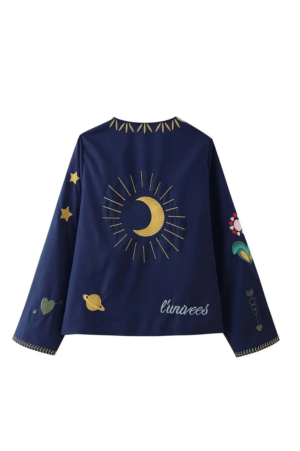 'Amelia' Embroidered Long Sleeve Jacket(2 Colors) sold by Goodnight Macaroon product image thumbnail 4