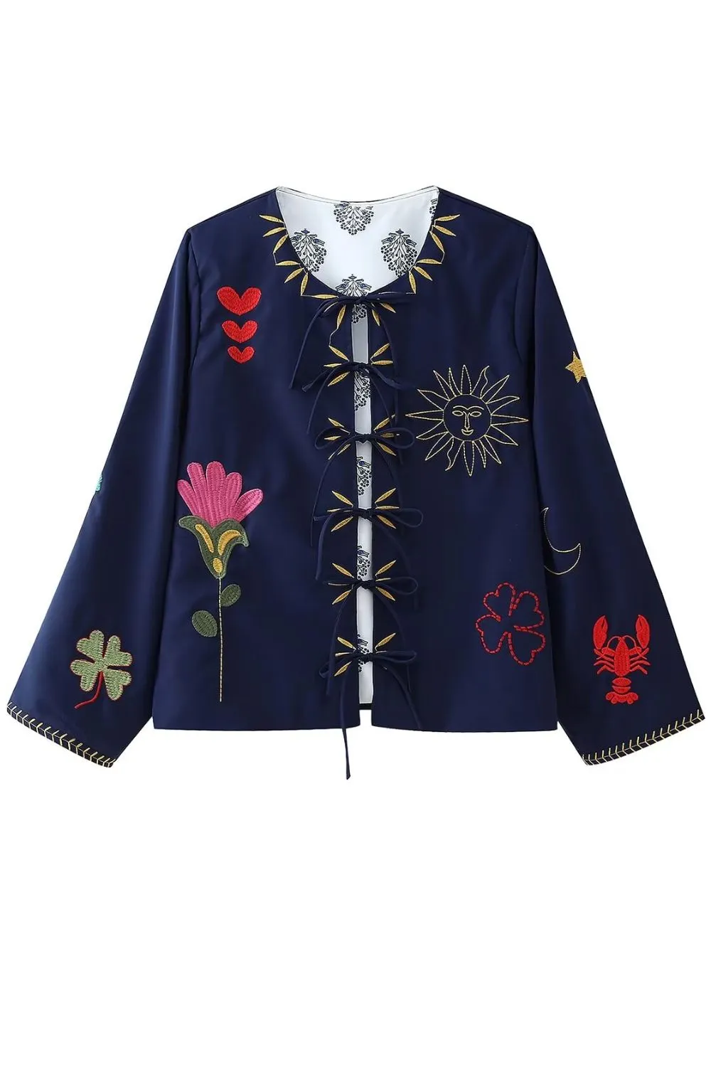 'Amelia' Embroidered Long Sleeve Jacket(2 Colors) sold by Goodnight Macaroon product image thumbnail 3