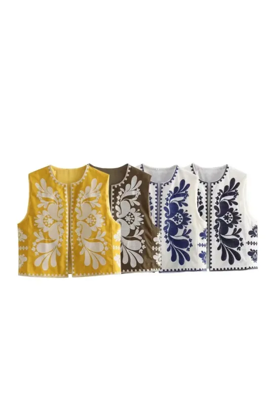 'Rosie' Embroidered Tank Top Vest (4 Colors) sold by Goodnight Macaroon