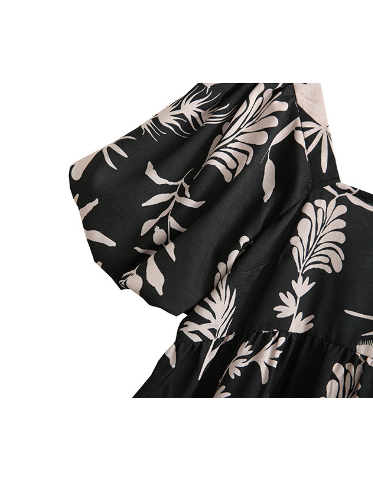 'Misty' Floral Square Neck Puff Sleeve Mini Dress sold by Goodnight Macaroon product image thumbnail 3