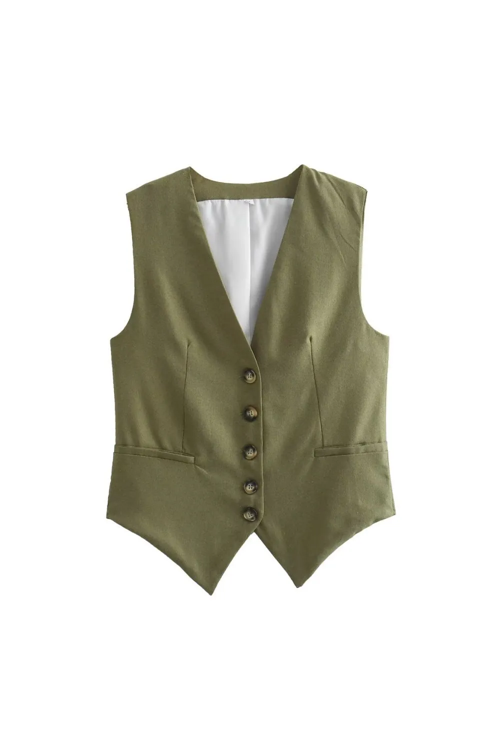 'Valentina' Solid Color Minimalist Vest & Pants Set sold by Goodnight Macaroon product image thumbnail 2