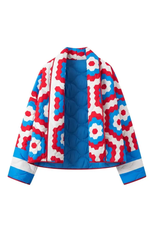 'Brooklyn' Casual Quilted Long Sleeve Cotton Jacket sold by Goodnight Macaroon