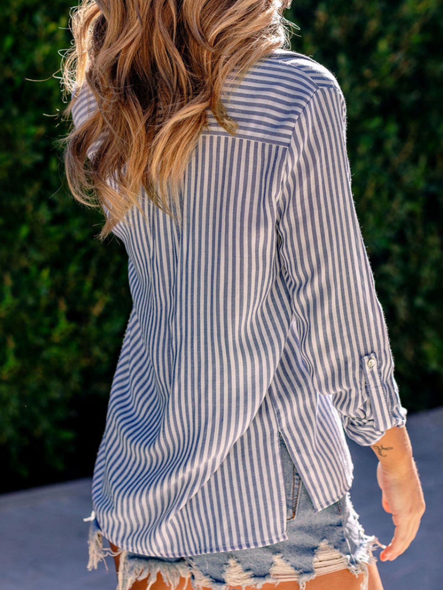 'Frida' Striped Casual Shirt sold by Goodnight Macaroon product image thumbnail 2