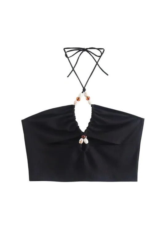 ‘Alyona’ Halter Neck Bustier Top sold by Goodnight Macaroon