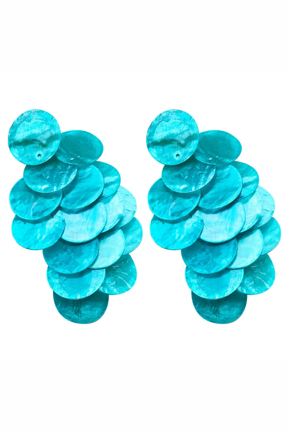 'Raira' Round Pearl Shell Drop Earrings sold by Goodnight Macaroon