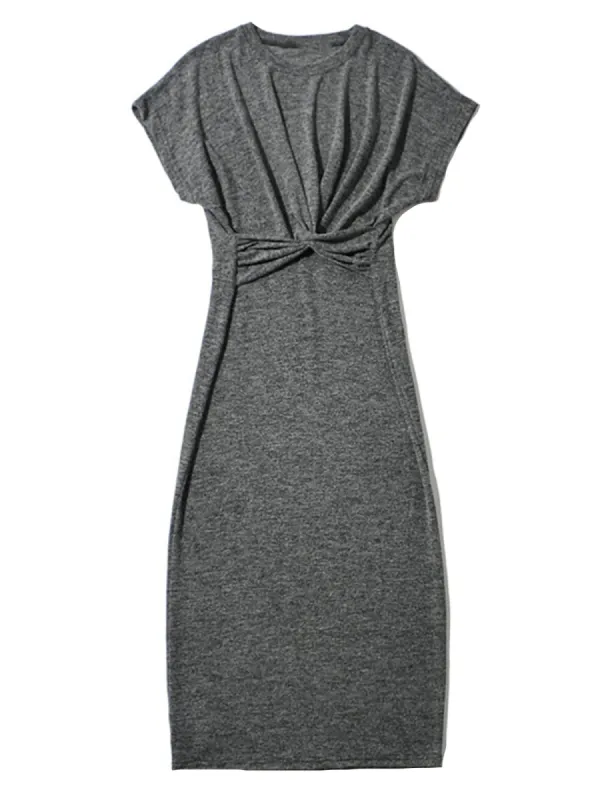 'Lucia' Comfy Twisted Midi Dress (4 Colors) sold by Goodnight Macaroon