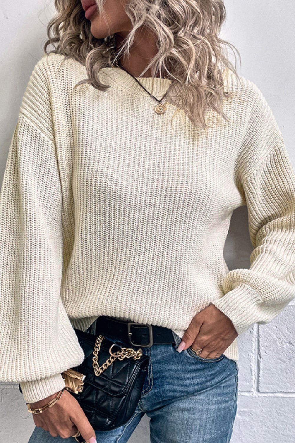 'Asunta' Pullover Lantern Sleeve Sweater (4 COLORS) sold by Goodnight Macaroon